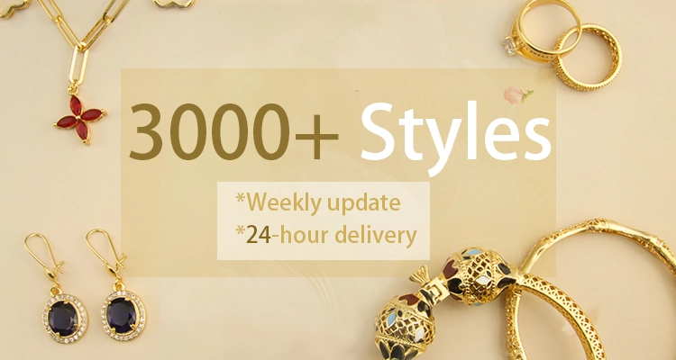 Popular Selling Brass Turquoise Colored Flower Zircon Gold Rings for Women 18K