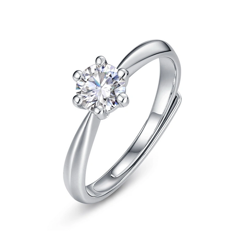 Simple Classic Wedding Rings Women Moissanite Eternity Ring