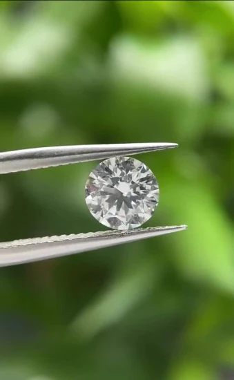 Anel de noivado grande corte redondo clássico com diamante natural eterno
