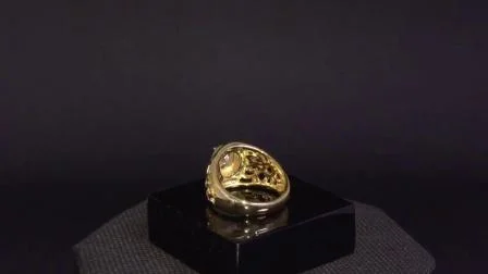 Banhado a ouro 18K 14K Casamento Moda Noivado Jóias Aço Inoxidável Dedo de Prata Anéis Homem Design